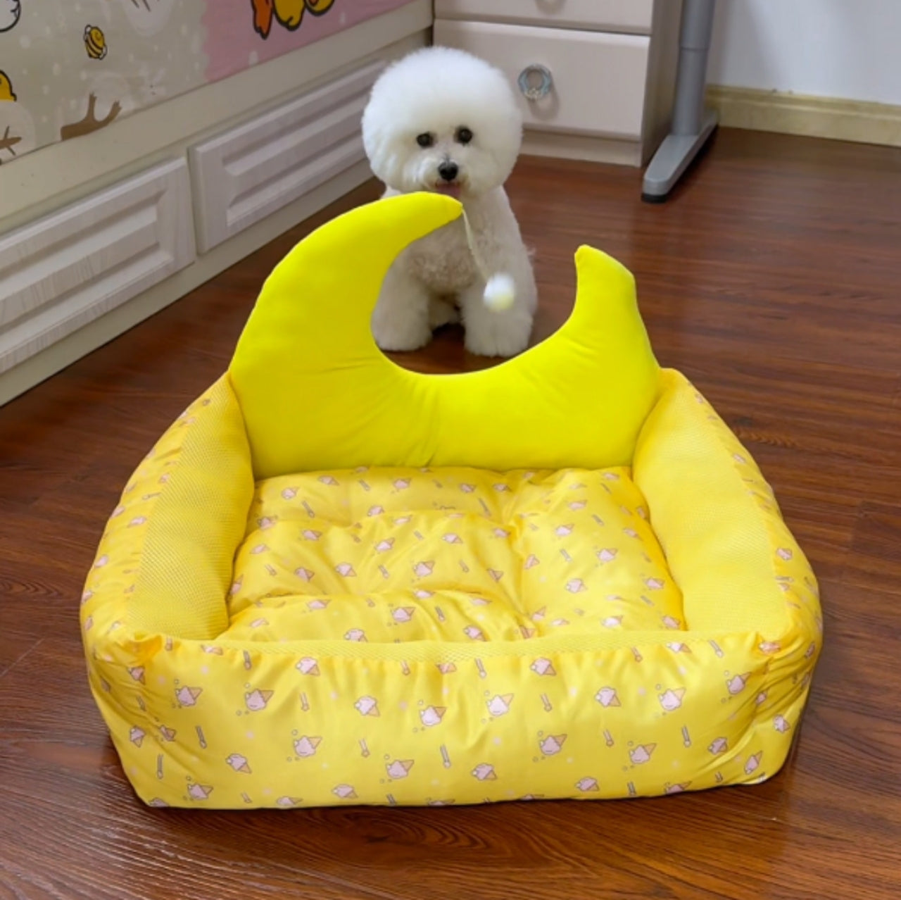 Cool Waterproof Pet Bed - Durable Oxford Cloth Cooling Cat Mattress With Toy Ball