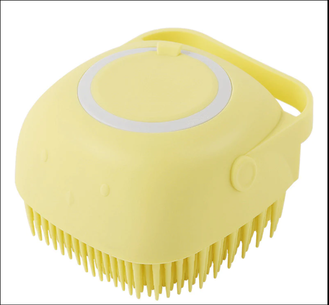 Pet Bath Brush - Silicone Grooming Brush with Soft Bristles & Non-Slip Handle