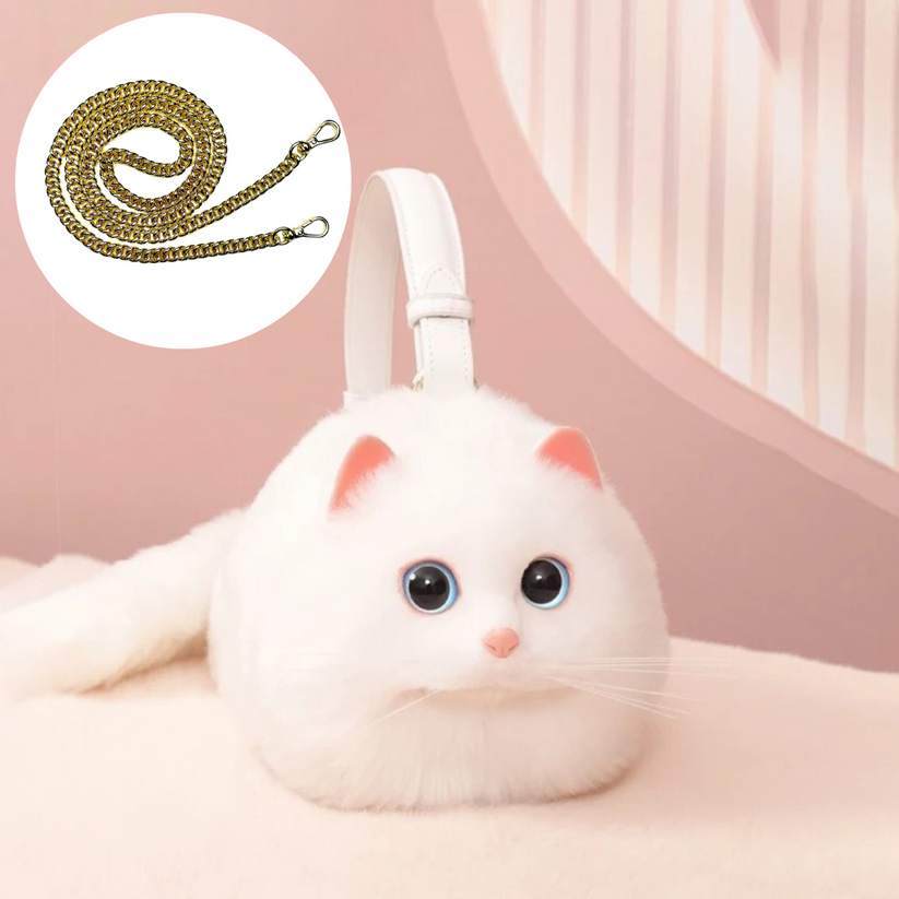 Kitten Handbag – Convertible Crossbody Cat Lover Accessory With Soft Faux Fur