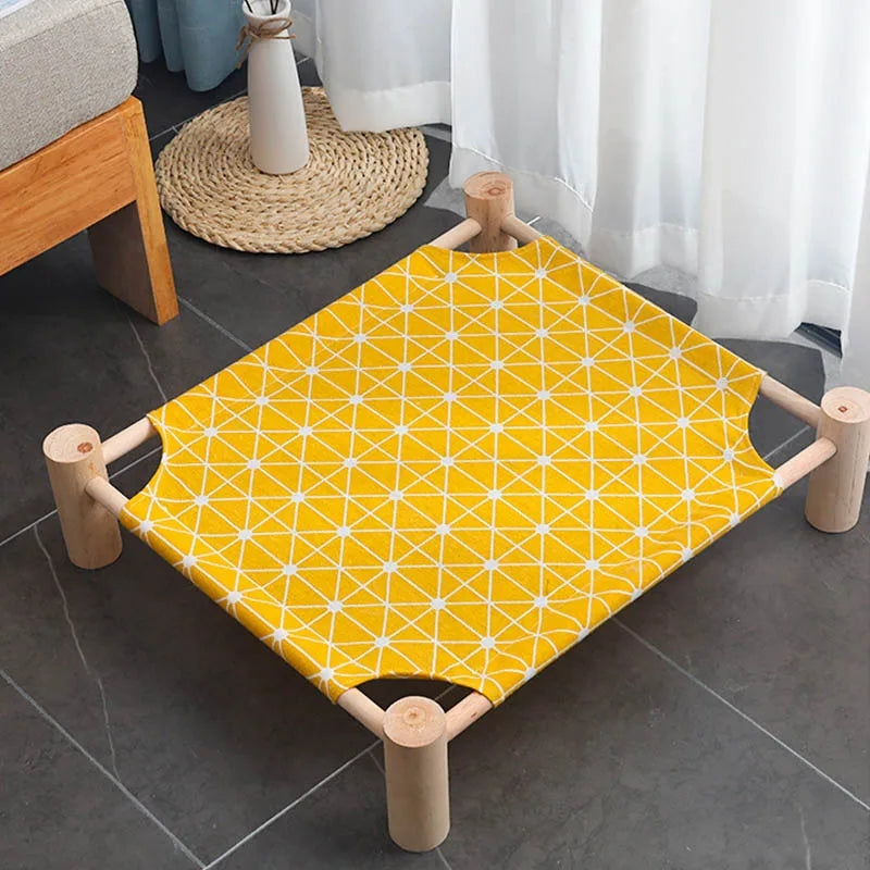 Wooden Cat Bed - Portable Cat Camp Bed | Eco Friendly Summer Pet Furniture