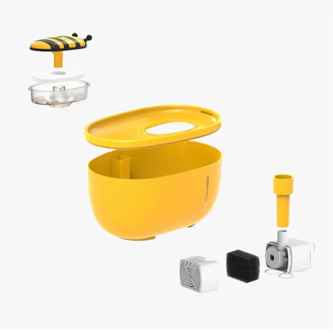 Automatic Cat Water Fountain – 2L Bee Shaped USB Powered Pet Water Dispenser