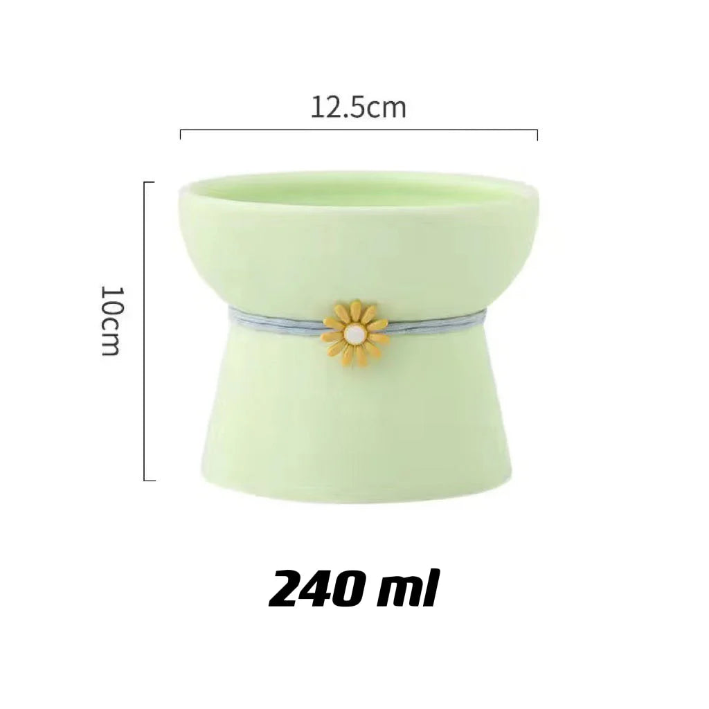 Ceramic Cat Bowl – Non Slip Small Feeding Dish | Durable Scratch Resistant Pet Bowl
