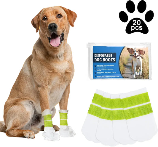 Waterproof Dog Booties – Disposable Pet Booties for Paw Protection & Injury Prevention