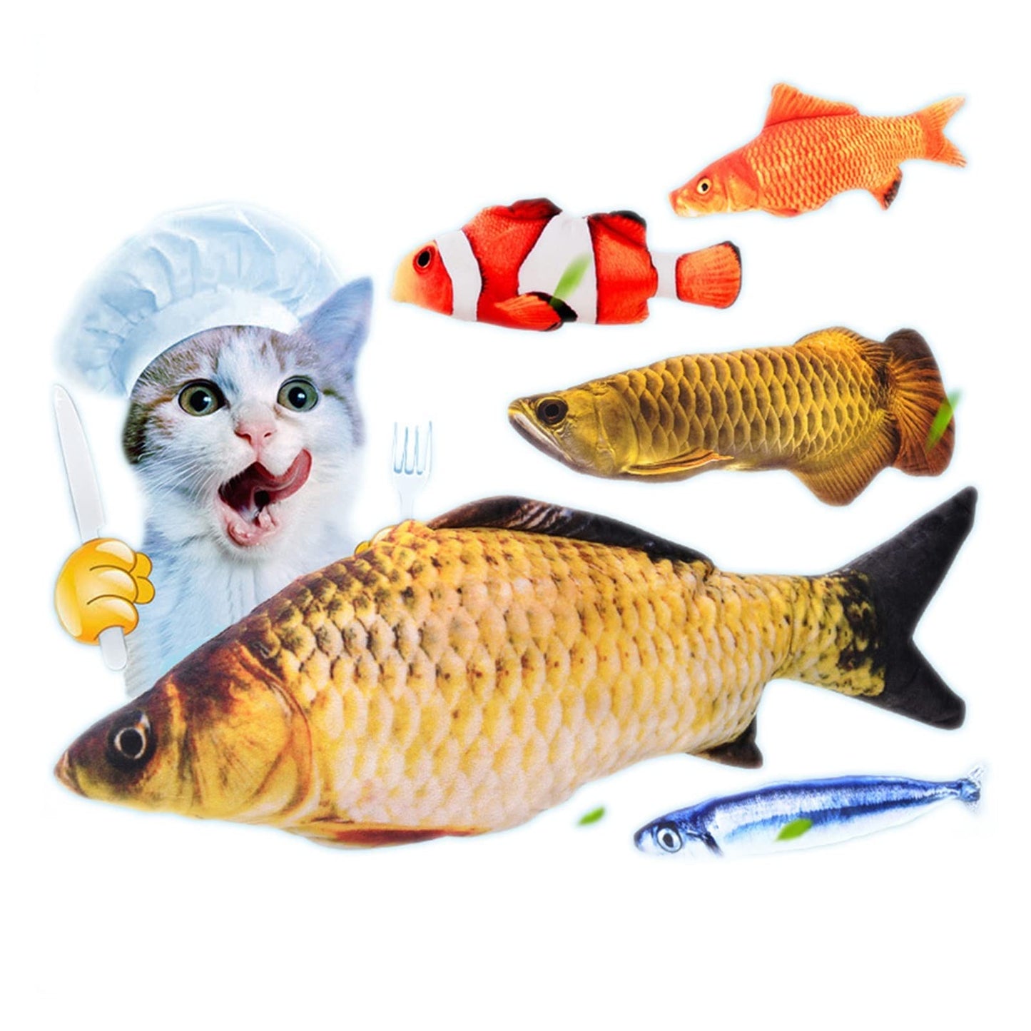 Catnip Fish Toy – Interactive Cat Exercise Toy for Healthy Play & Hunting Instinct