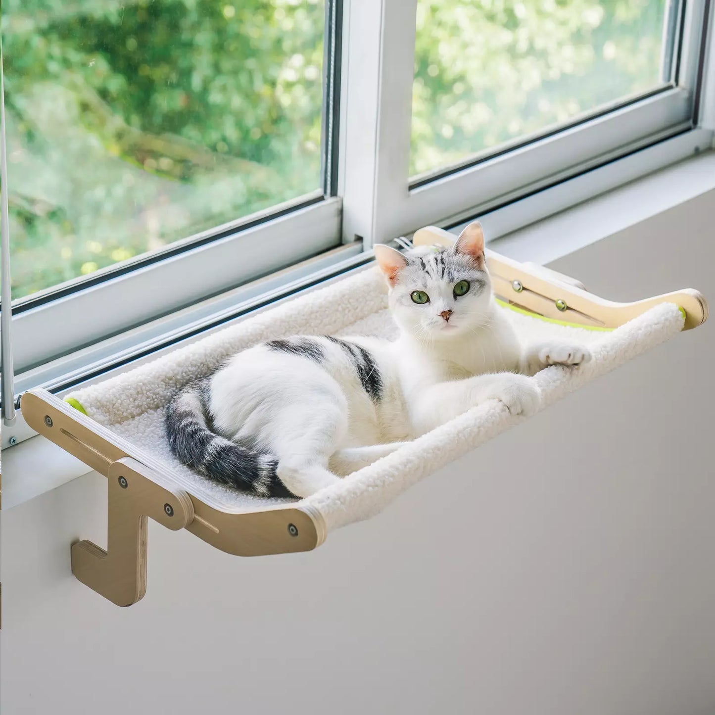 Cat Hammock - SweetPetStory Plush Indoor Elevated Cat Bed | Supports 40 Lbs