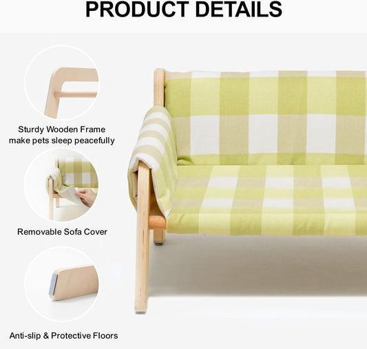 Cat Couch Bed - Soft Pet Sofa for Cats | Cozy Indoor Cat Furniture PP26