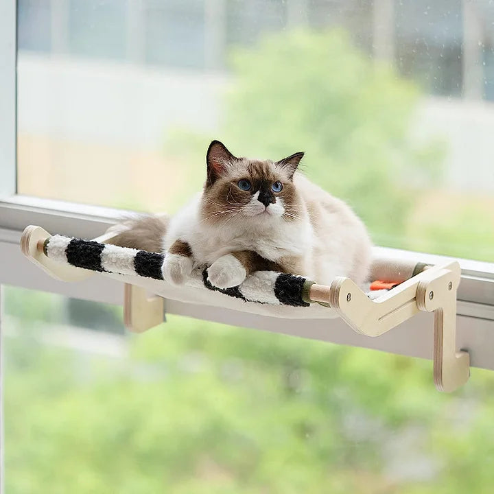 Cat Window Perch - Cozy Side Bed Shelf for Indoor Cats | Easy Install Cat Resting Spot