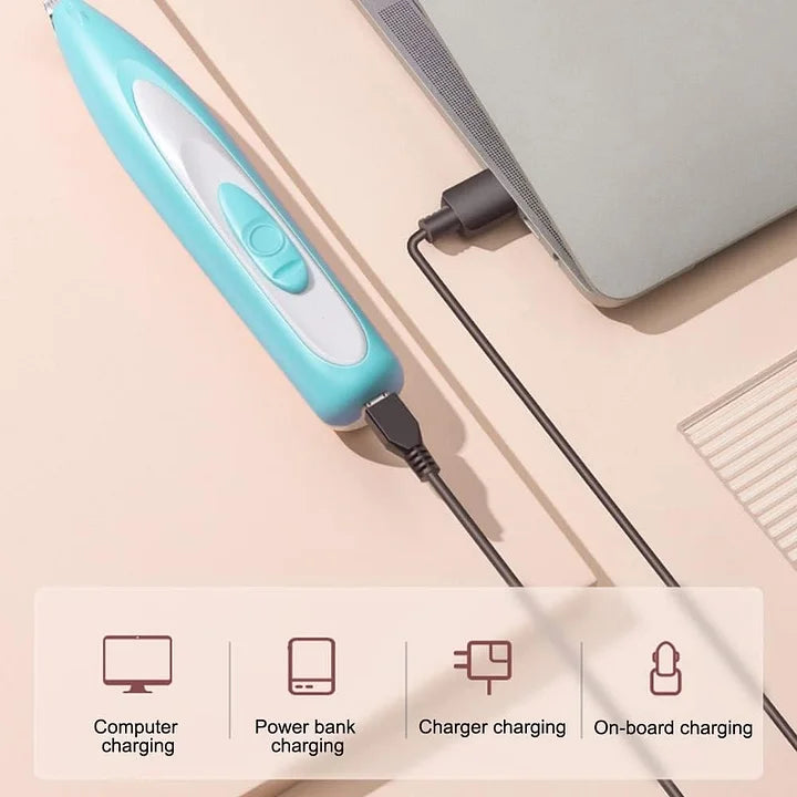 Pet Paw Trimmer – Rechargeable LED Light Trimmer with Stainless Steel Blade