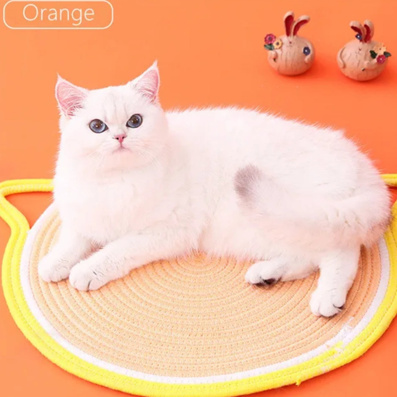 Hemp Rope Cat Scratcher - Handmade Durable Cat Scratching Board for Claw Protection