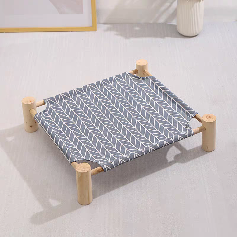 Wooden Dog Bed | Portable Dog Cot Raised Outdoor Camp Bed for Summer Comfort