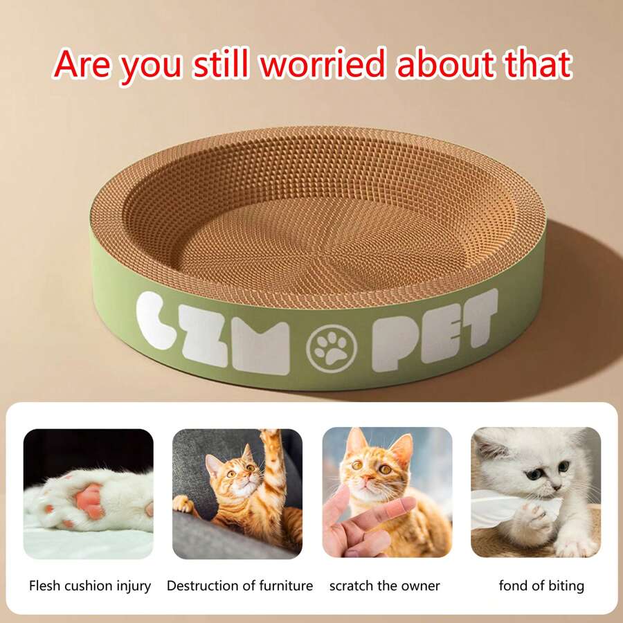 Cat Scratching Bed – Durable Cat Lounge Bed With Cozy Nest For Feline Claw Relief