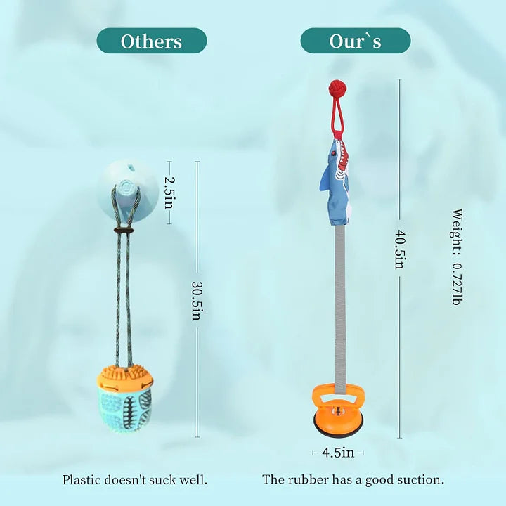 Dog Chew Toy – Durable Suction Cup Tug of War Toy for Aggressive Chewers