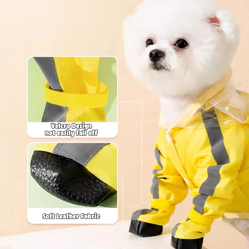 Full Coverage Raincoat - Waterproof Dog Coat with Back Bag for Canine Protection