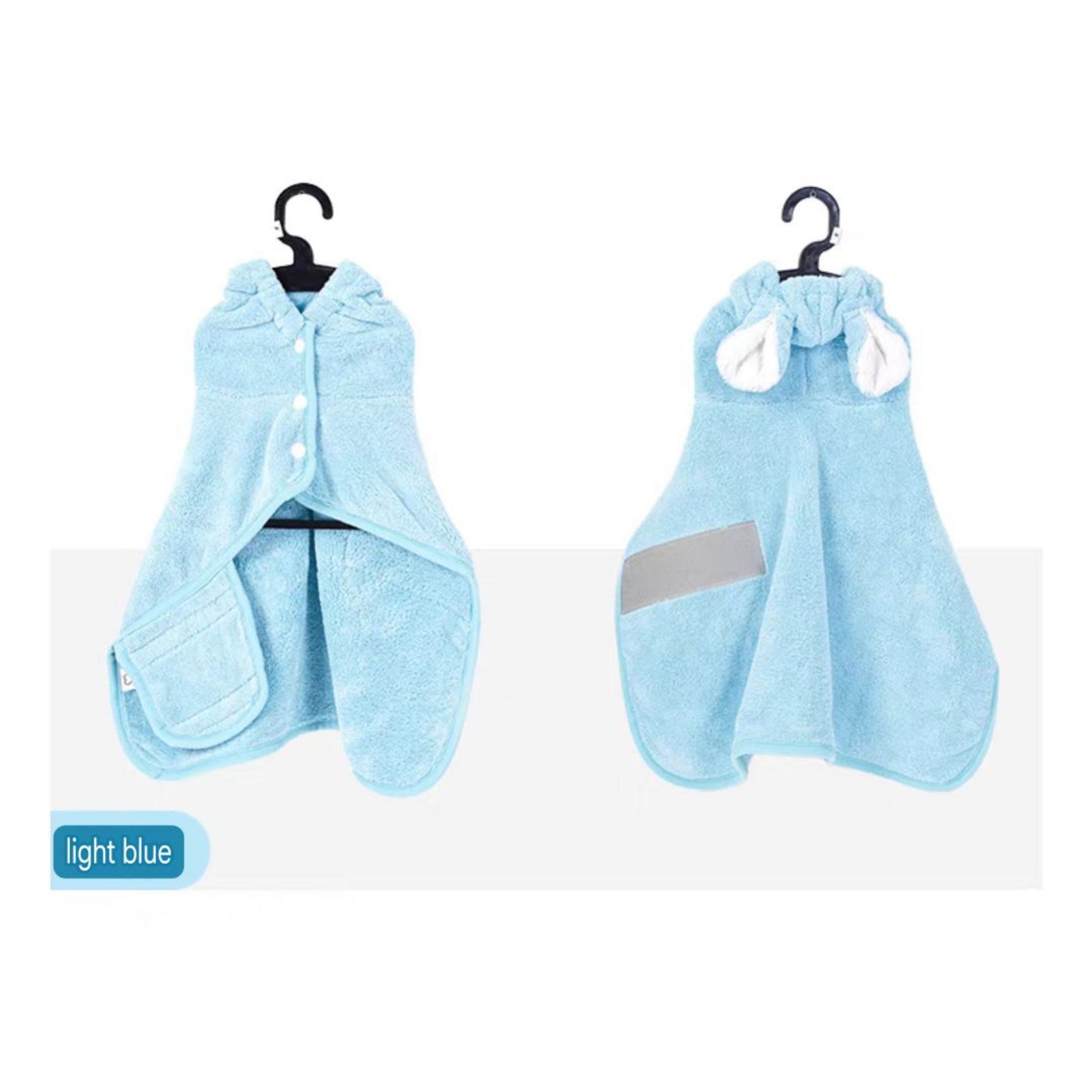 Rabbit Ears Bathrobe – Soft Absorbent Dog Bathrobe with Cute Animal Ear Design