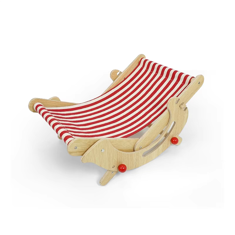 Cat Recliner Chair - Solid Wood Adjustable Cat Bed for Feline Relaxation
