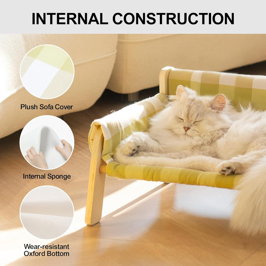 Cat Couch Bed - Soft Pet Sofa for Cats | Cozy Indoor Cat Furniture PP26