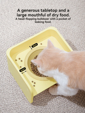 Pet Dish Rack - Square Pet Bowl Holder | Elevated Non-Slip Feeder
