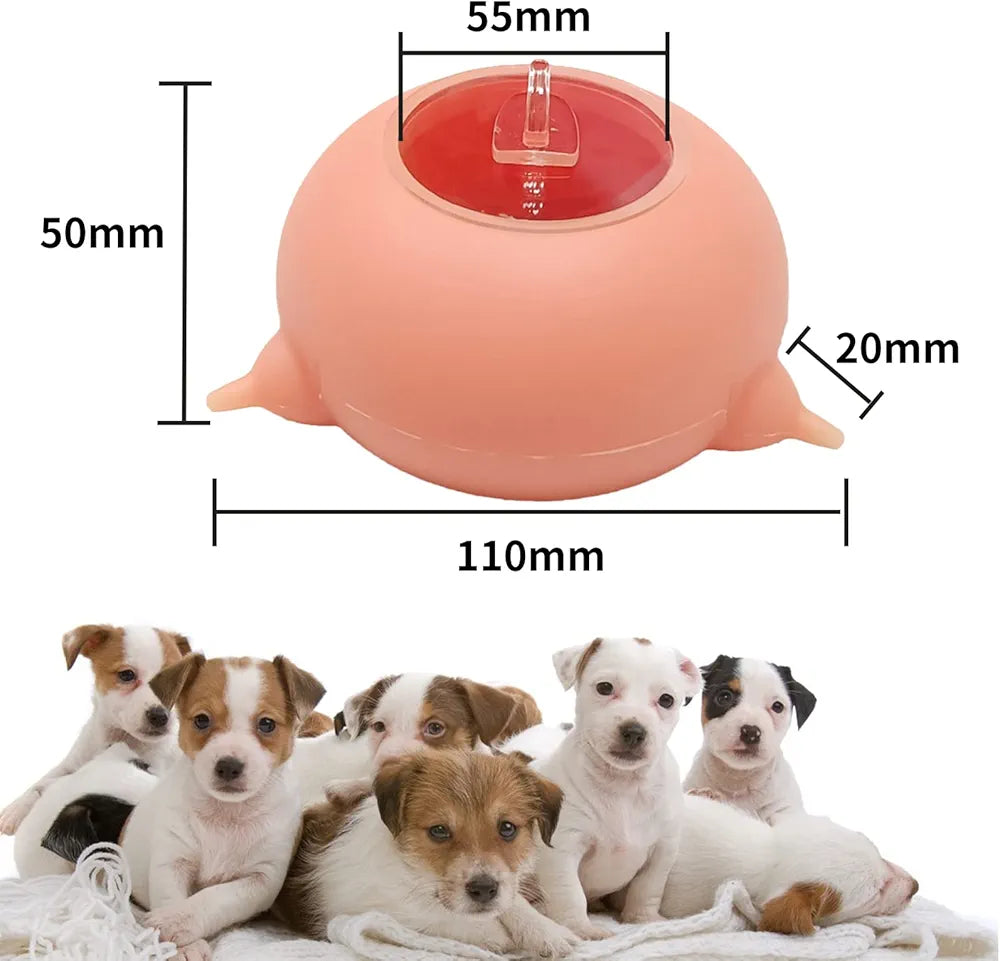 Puppy Silicone Feeder - 3 Pack Pet Feeding Bottle Kit with Safe Silicone Nipples