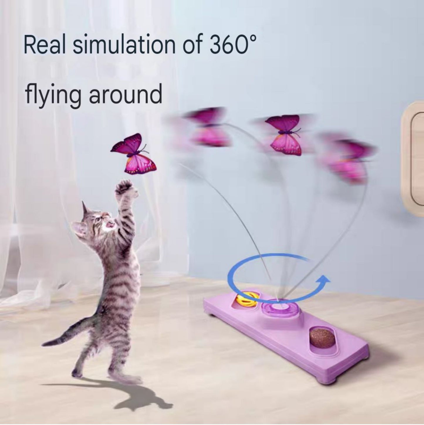Self-Entertainment Cat Toy – Interactive Cat Play Toy For Feline Amusement