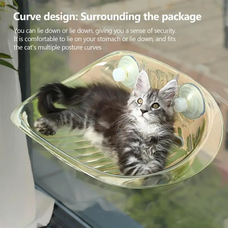 Cat Hammock - Soft Breathable Fabric Cozy Cat Lounger | Window Mounted Bed