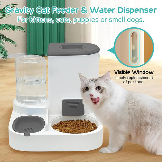 Cat Feeder And Water Dispenser - Automatic Cat Feeder With Adjustable Portion Control