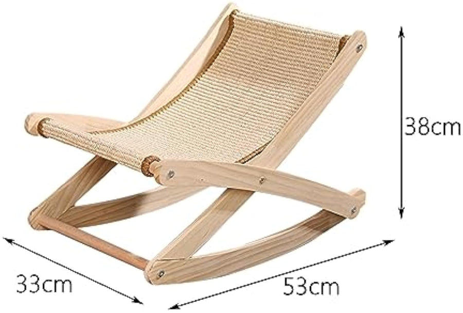 Cat Sisal Chair - Durable Rocking Cat Furniture With Natural Scratch Resistant Material