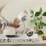 Mini Electric Motorcycle – Retro Spinning Doll Motorcycle Accessory Toy