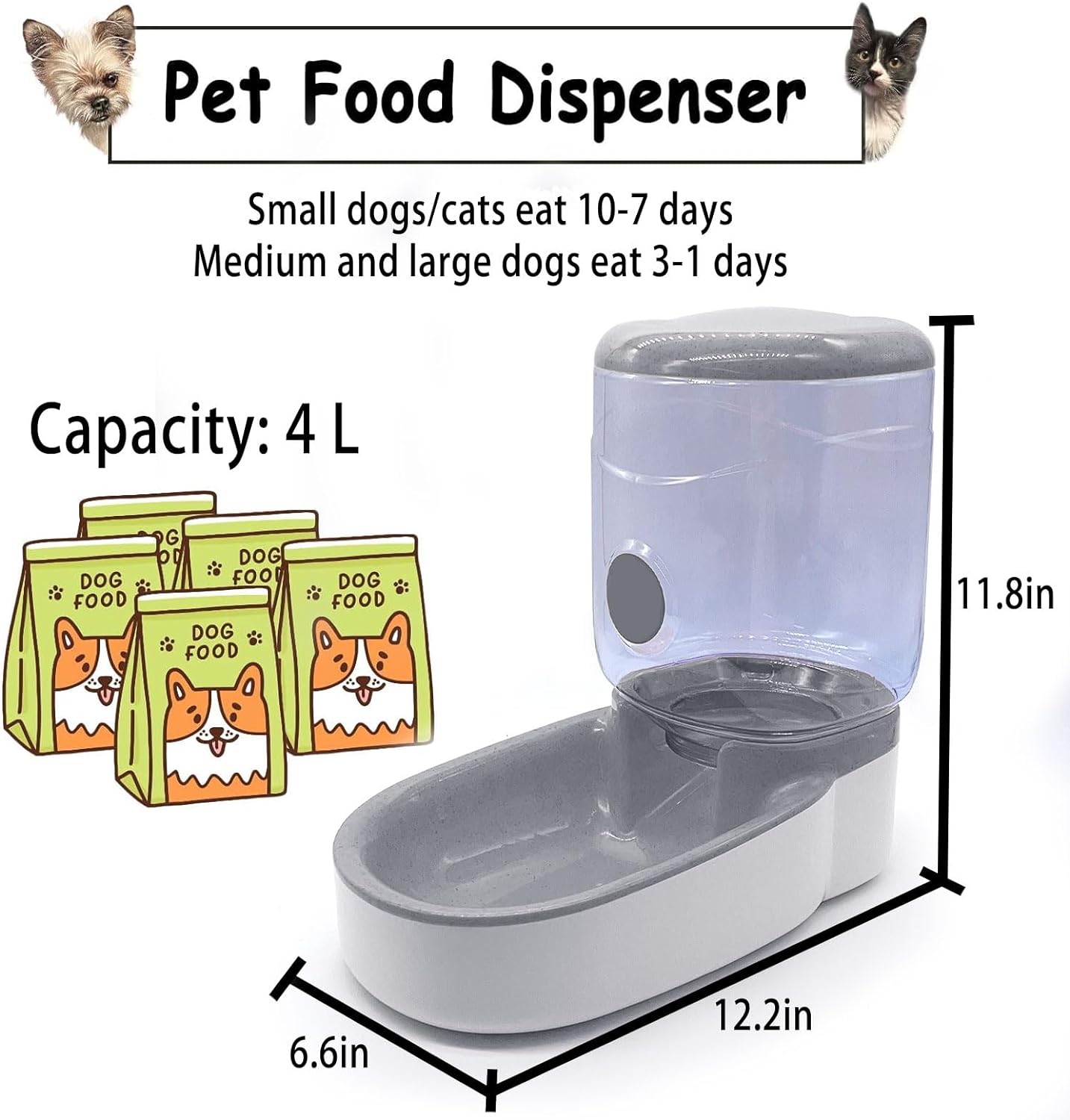 b69c9b52c54225c0eaa62d3807099588.jpg Automatic Pet Feeder - Gravity Dog Feeder With Large Capacity Dispenser - Image 1