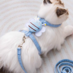 Cat Harness Rope - Bee Shape Adjustable Soft Padded Harness for Cats