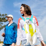 Breathable Mesh Backpack - Lightweight Four-Leg Pet Carrier for Travel & Hiking